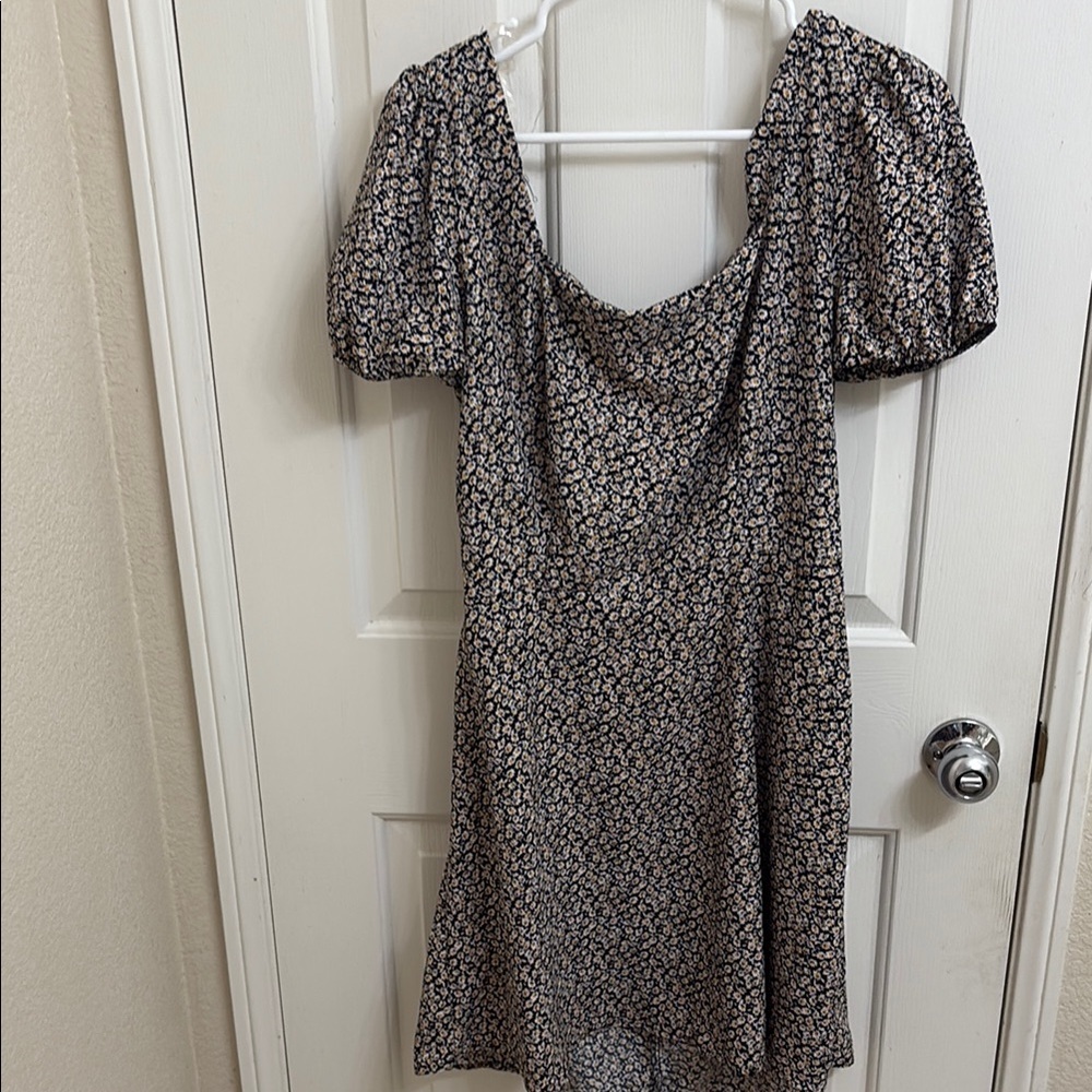 Lily Rose Black and Cream Floral Mini Dress